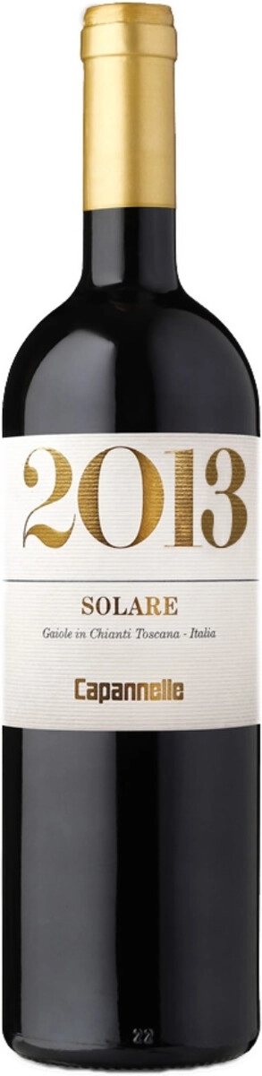 Вино Solare Sangiovese, Capannelle, IGT, 2013, 0.75 л