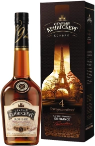 Коньяк Старый Кенигсберг, 4 звезды, 4 года, 0.5 л (п/у)