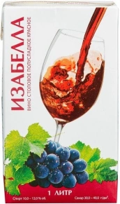 Вино Изабелла, Винзавод Юровский, 1 л
