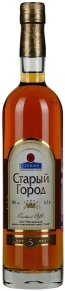 Коньяк Старый Город, 5 zvezd, 5 лет, 0.5 л