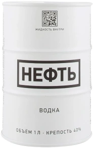 Водка White barrel, Neft, 1 л