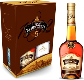 Коньяк Старый Кенигсберг, 5 лет, 0.7 л (п/у)