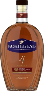 Коньяк Коктебель, 4 звезды, 4 года, 0.5 л
