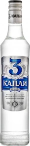 Водка 3 Капли, БрянскСпиртПром, 0.7 л