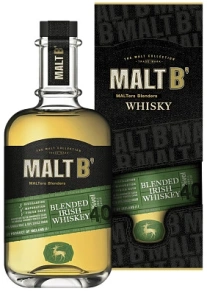 Виски Irish Blended, Malt B', 5 лет, 0.7 л (п/у)
