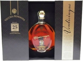 Бренди Venticinque, Vecchia Romagna, 25 лет, 0.5 л (п/у)