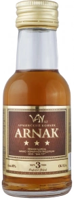 Коньяк Arnak, 3 zvezdy, 3 года, 0.1 л