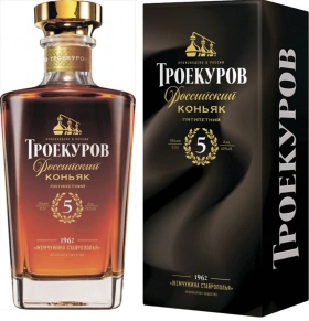 Коньяк Троекуров, 5 лет, 0.5 л (п/у)