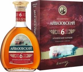 Коньяк Айвазовский, KV, 6 лет, 0.5 л (п/у)