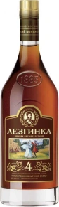 Коньяк Лезгинка, 4 года, 0.25 л