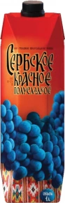 Вино Красное Полусладкое, Сербское, 1 л