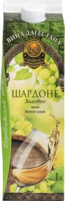 Вино Шардоне Золотое, ДВКК, 1 л