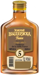 Коньяк Фьюжн, Золотая Выдержка, 5 лет, 0.1 л
