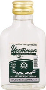 Водка Честная, 0.1 л