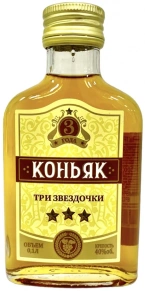 Коньяк Российский, Татспиртпром, 3 звезды, 3 года, 0.1 л
