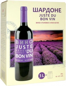 Вино Chardonnay, Juste du Bon Vin, 3 л
